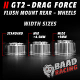GT2 - Glue Type Flush Mount - Rear Wheels - HOOP CENTERS