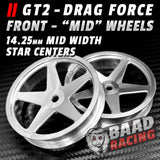 GT2 "MID" - Glue Type Drag Force - Front Wheels - Black - STARS