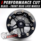 Performance Cut - BLACK ANODIZED - Front Bead Lock Drag Wheels