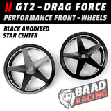 GT2 - Glue Type Drag Force - Front Wheels - BLACK - STAR CENTER