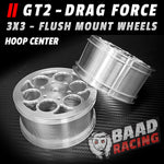 GT2 - Glue Type 3x3 Flush Mount - Rear Wheels - HOOP CENTERS - BLACK