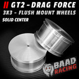 GT2 - Glue Type 3x3 Flush Mount - Rear Wheels - SOLID CENTERS