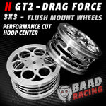 GT2 - Glue Type 3x3 Flush Mount - Rear Wheels - HOOP CENTERS