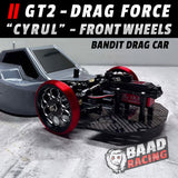 GT2 "CYRUL" - Glue Type Drag Force - Front HOOP Wheels