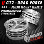 GT2 - Glue Type 3x3 Flush Mount - Rear Wheels - STAR CENTERS