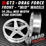 GT2 "MID" - Glue Type Drag Force - Front Wheels - STAR CENTER