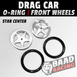 Drag Car: O-RING Front Wheels - Star Centers