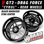 GT2 "CYRUL" - Glue Type Drag Force - Rear STAR Wheels - Black