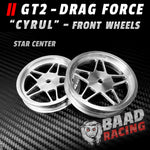 GT2 "CYRUL" - Glue Type Drag Force - Front STAR Wheels - Black
