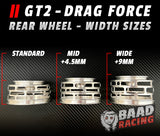 GT2 - Glue Type Drag Force - Rear Wheels - HOOP CENTERS
