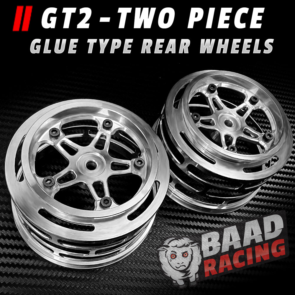Drag Rear Wheels Two Piece - GT2- Glue Type Drag Force - Rear Wheels – BAAD RACING