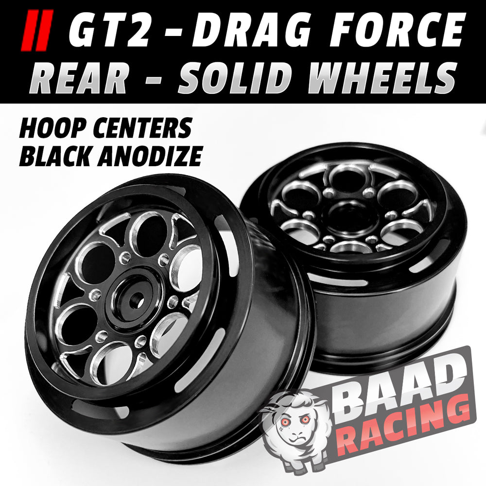 BAAD RACING | Glue Type - RC Drag Car - Billet Aluminum Rear Wheels