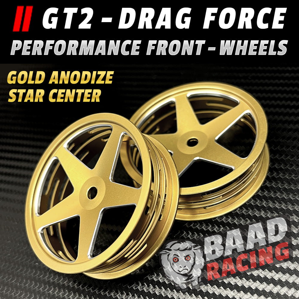 BAAD RACING | Performance RC Parts - Glue Type - Front Wheels - GOLD