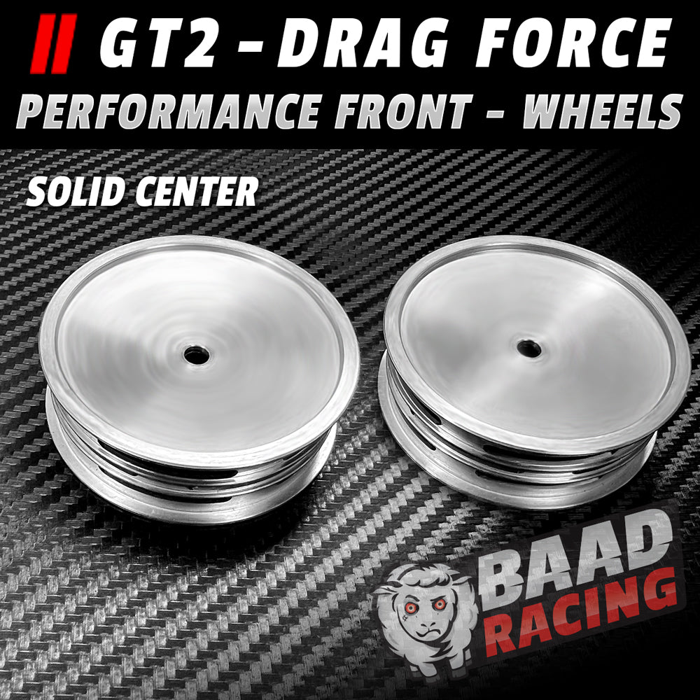 Solid Center Car Rims BAAD RACING | RC Drag Car - Glue Type - Front Wheels - SOLID CENTERS