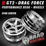 GT2 - Glue Type Drag Force - Rear Wheels - GOLD - STAR CENTER