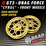 GT2 "CYRUL" - Glue Type Drag Force - Front HOOP Wheels - Black