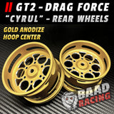 GT2 "CYRUL" - Glue Type Drag Force - Rear HOOP Wheels - Black