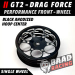 GT2 - Single - Glue Type Drag Force - Front Wheel - BLACK - HOOP CENTER