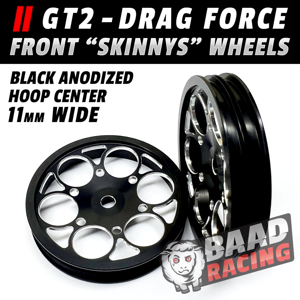 Front Drag Rims BAAD RACING | Glue Type - RC Drag Car Front Wheels -