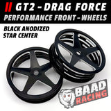GT2 - Glue Type Drag Force - Front Wheels - BLACK - STAR CENTER