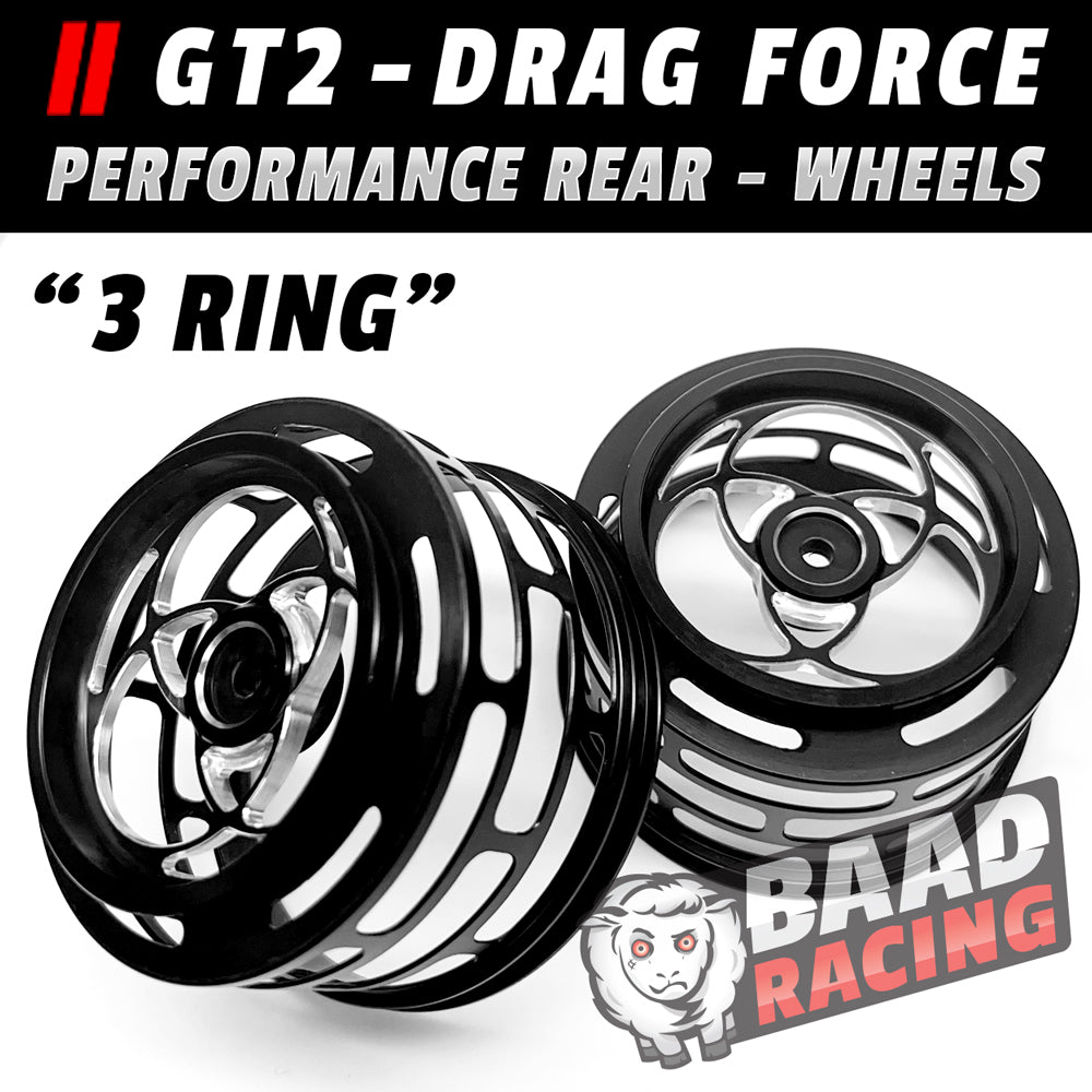 BAAD RACING | GT2 - Glue Type Drag Force - Rear Wheels - 3-Ring
